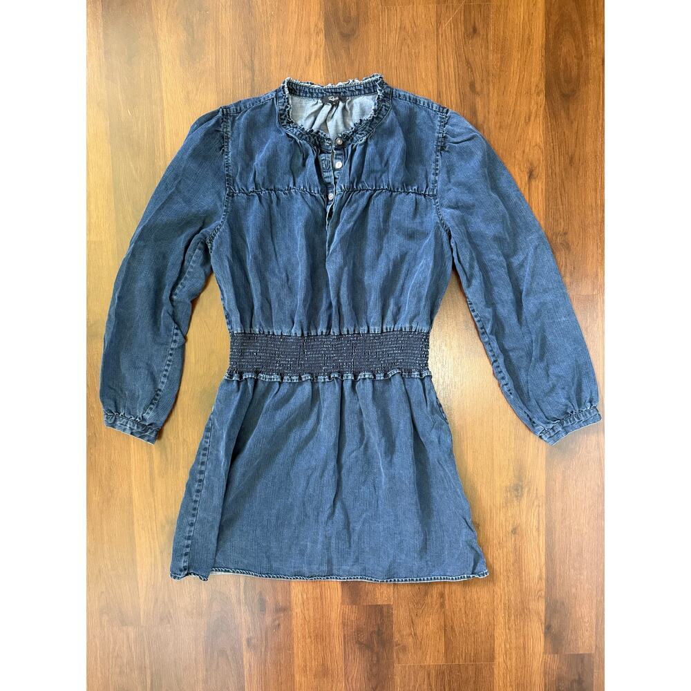 Rails Shawna Denim Chambray Dress Dark Vintage Wash Sz XL Boho Western Cowgirl